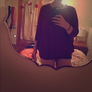 comfy sweater, red/burgundy