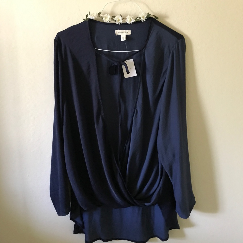 Open Neckline Blouse (NWT)