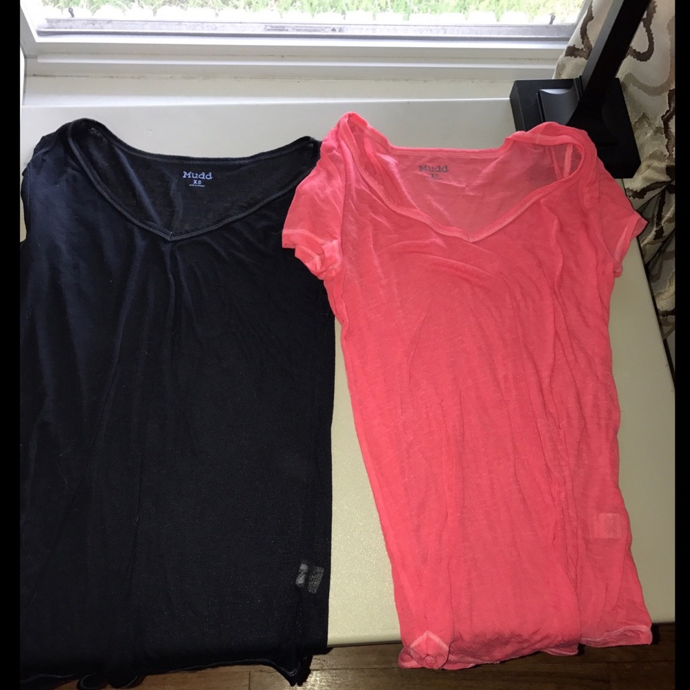Navy and Pink soft tee,$5 each/$8 together size-XS