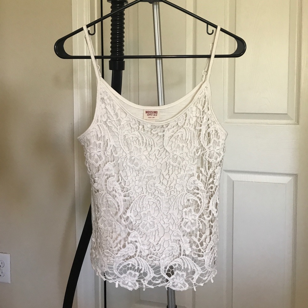 Crocheted lace crop top