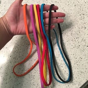 6 bright headbands with sticky back