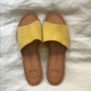 Dolce Vita Suede Yellow Slides Size 8 Worn Once!