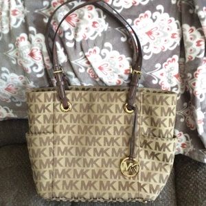 Michael Kors JetSet Signature Shoulder Tote