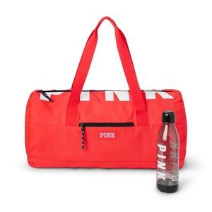 PINK duffle bag & water bottle