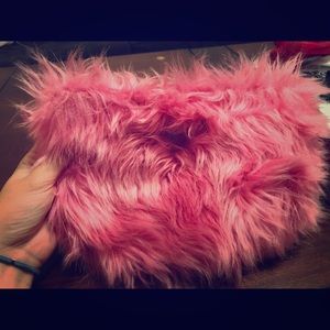 Prada Faux Fur Clutch/Wristlet