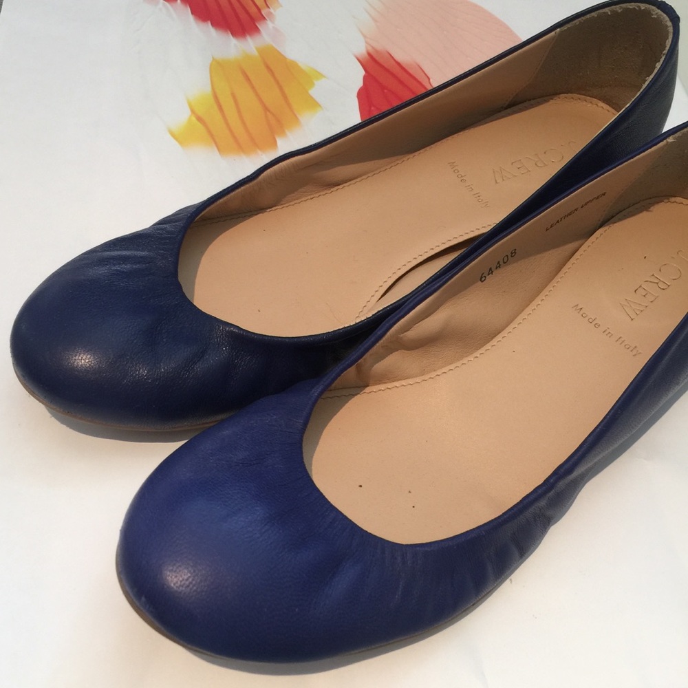 J. Crew Cece Italian-Made Ballet Flats in Leather