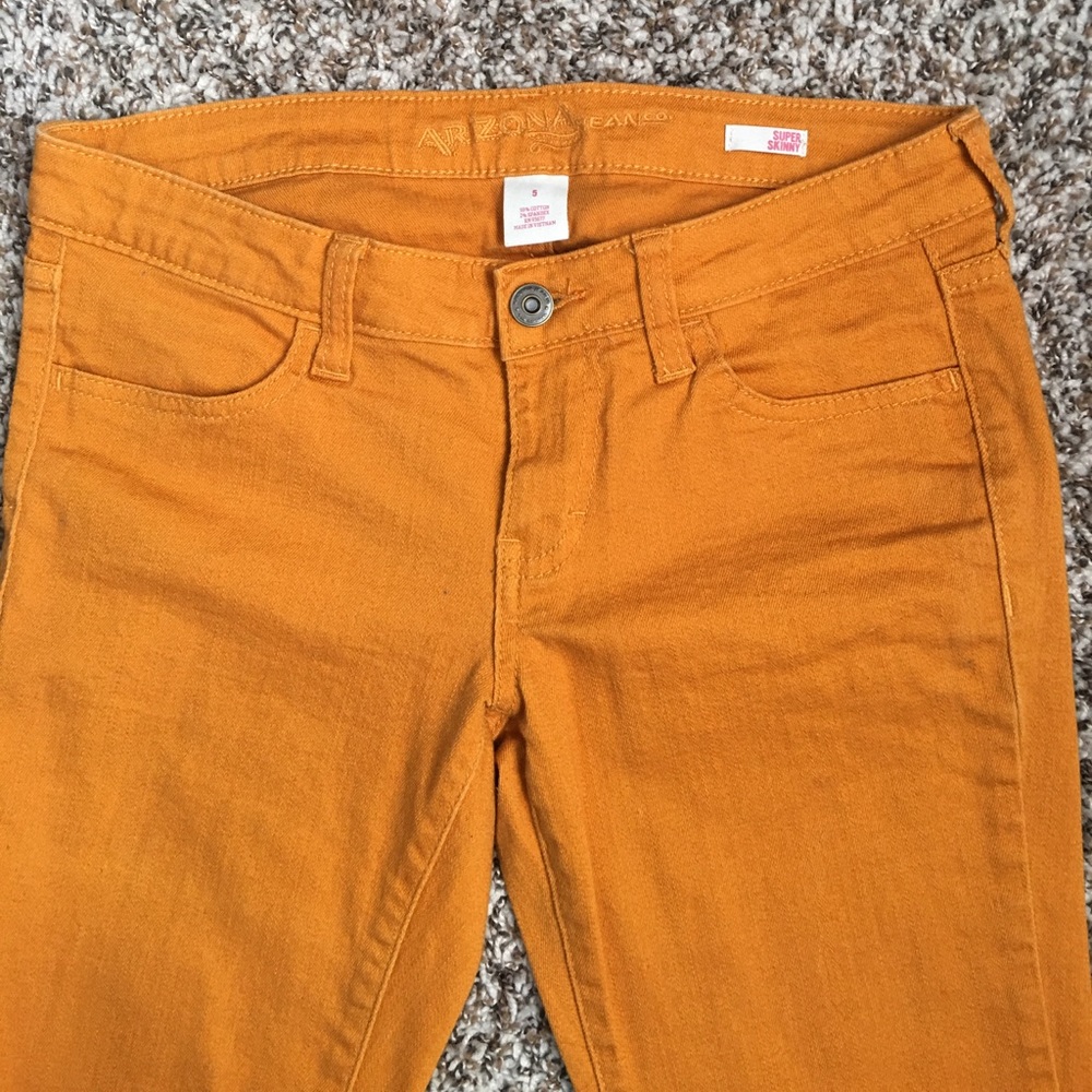 Super skinny jeans! Mustard yellow