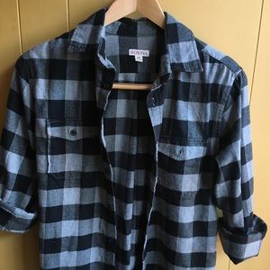 Black/grey men's flannel shirt