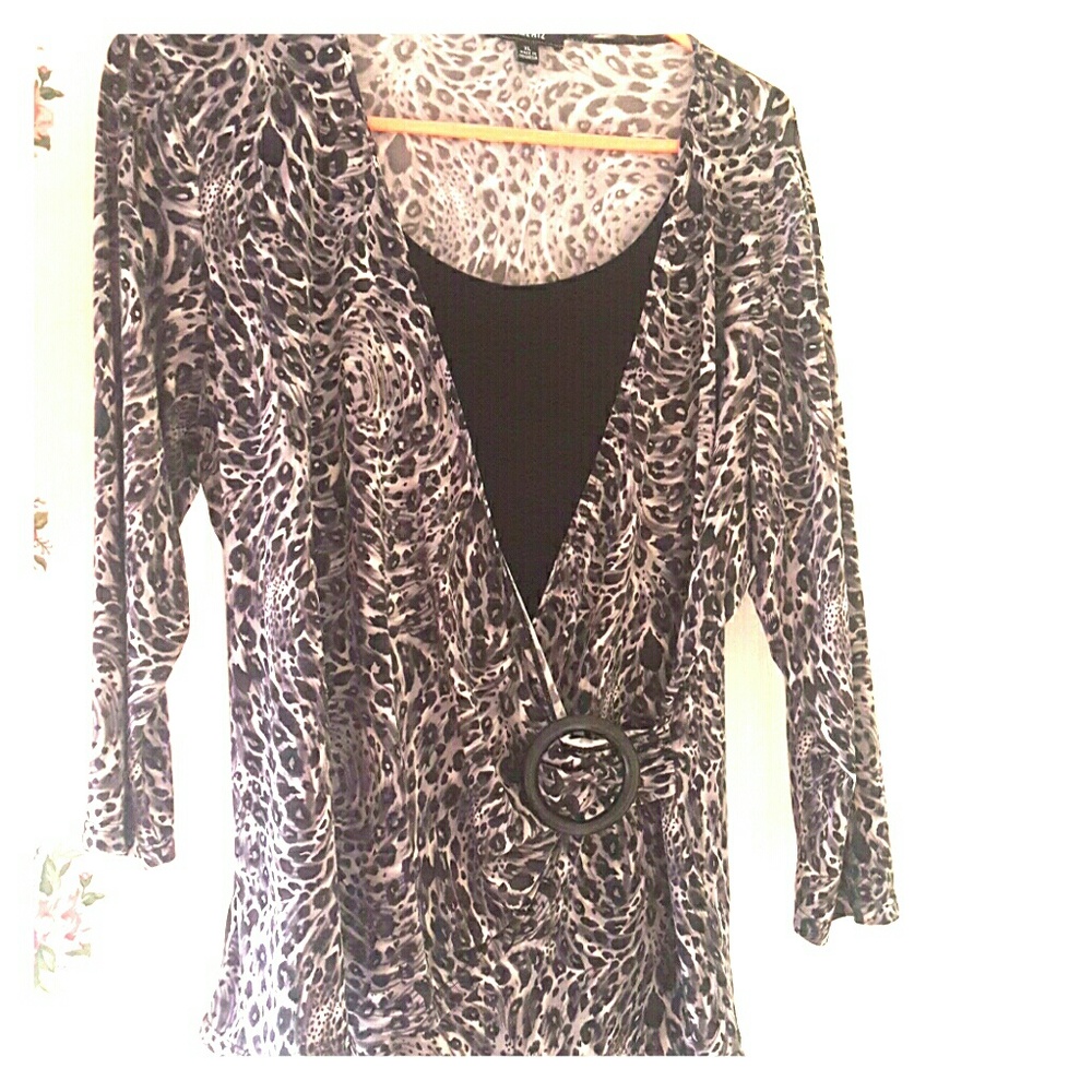 Animal print blouse
