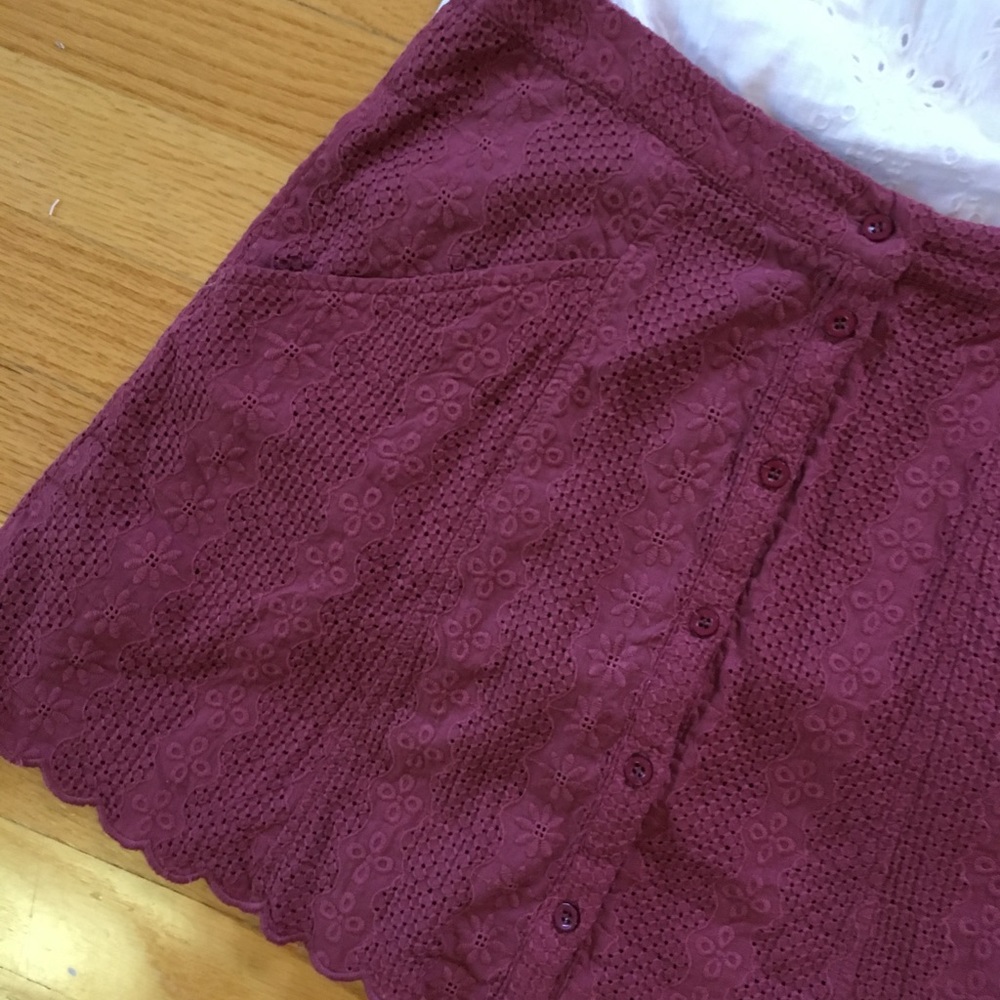 Burgundy skirt