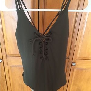 Green One Piece Swimsuit