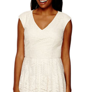 Elegant Liz Claiborne Lace A-Line Lace Dress