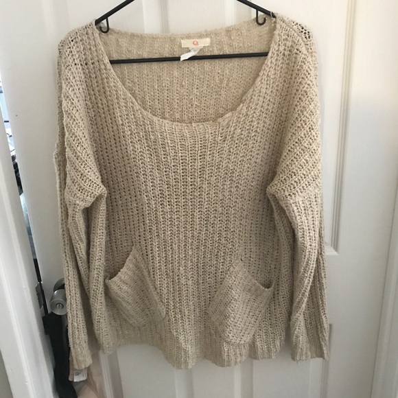 Urban Outfitters Sweaters - Beige off the shoulder sweater sold