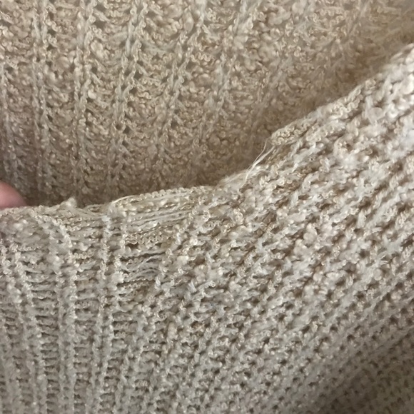 Beige off the shoulder sweater sold - Picture 3 of 6