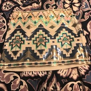 Express sequin skirt