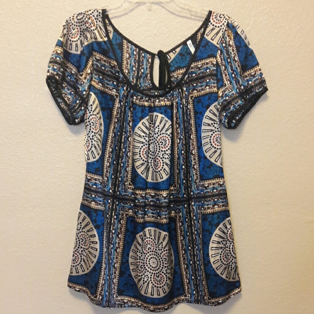M. Kalan polyester blouse blue sz XL
