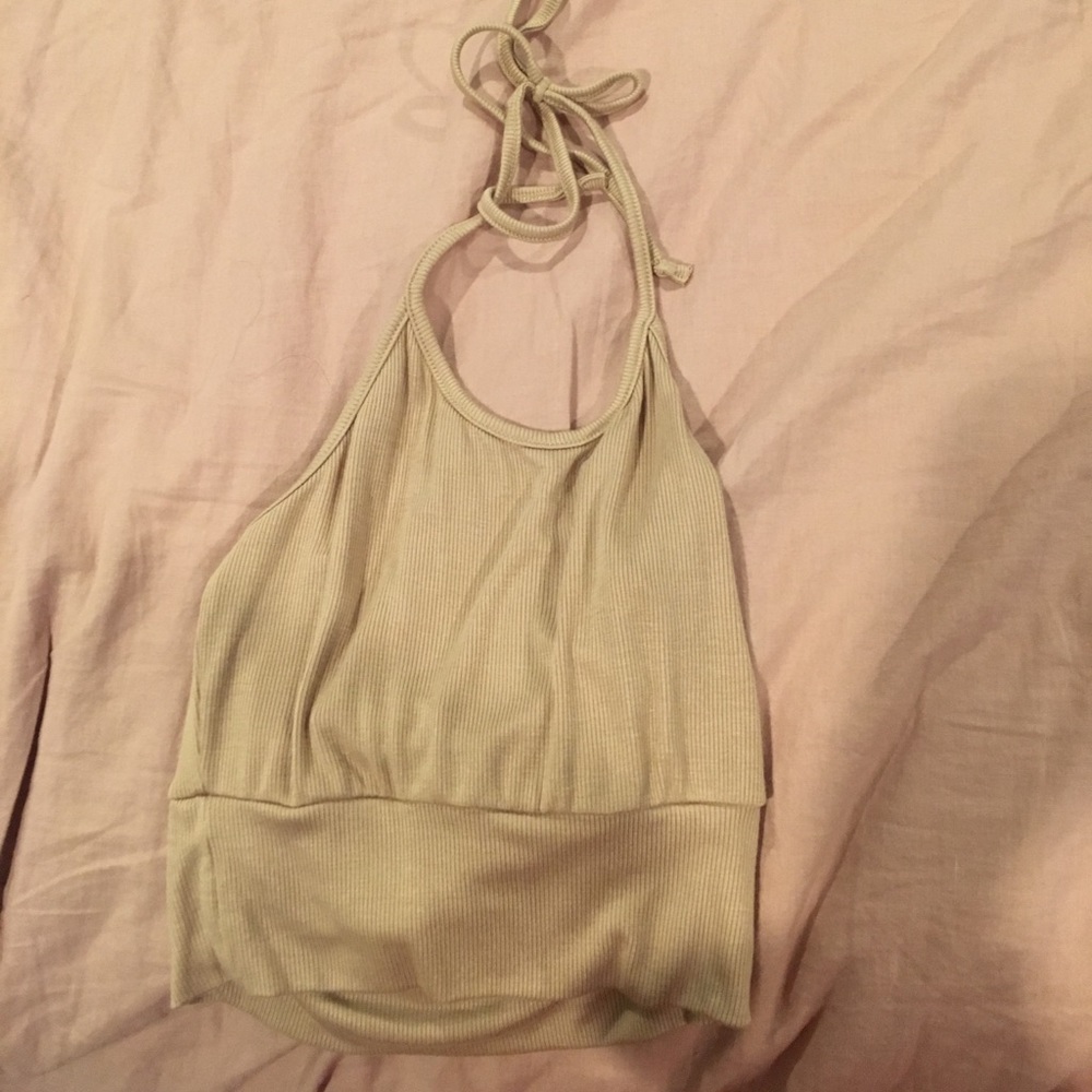A tan crop top