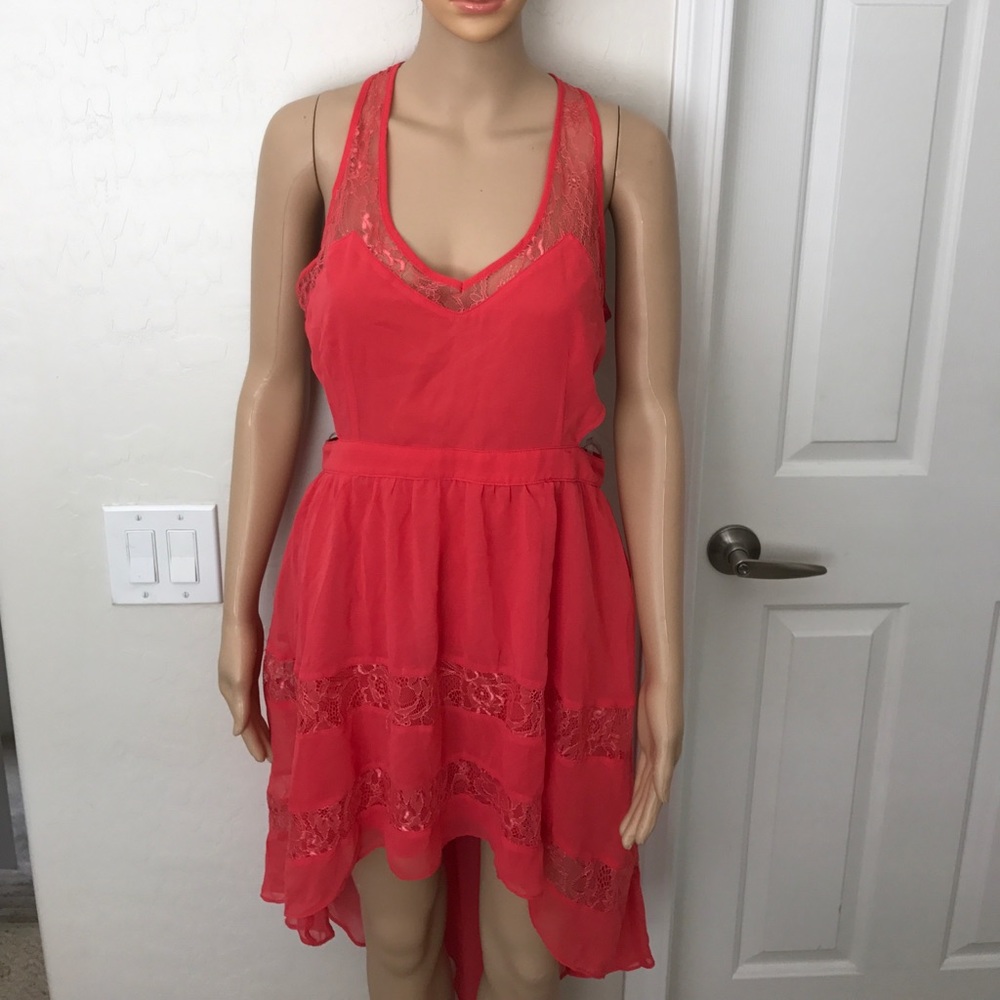 Do & be peach high low dress