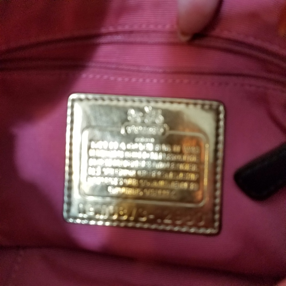 Coach Madison Signature Op Art Logo Baguette Hobo - Picture 4 of 5