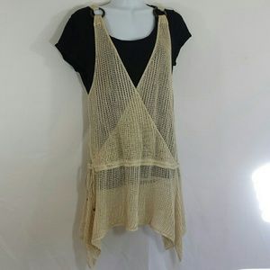 American Rag Cie Crochet tank with circle accents