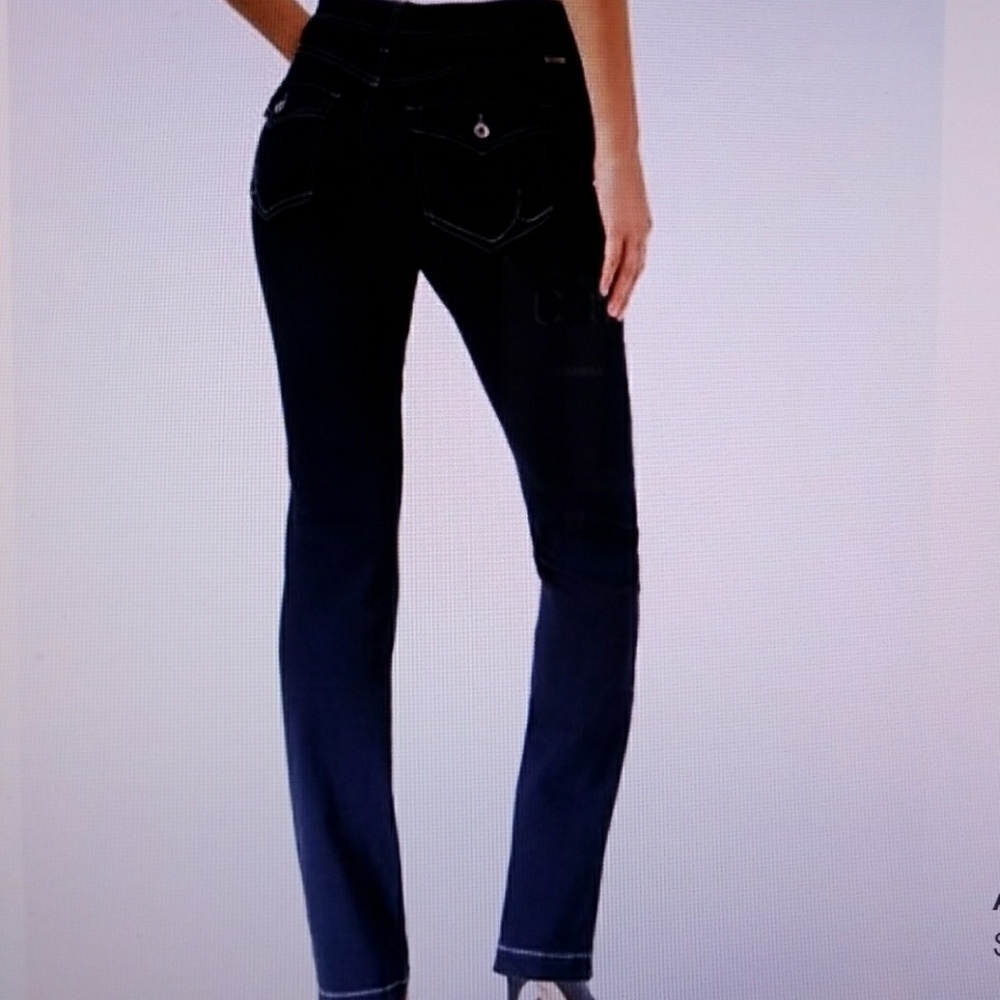 NWT INC Dark wash stretch blue bootcut denim jeans - Picture 2 of 5