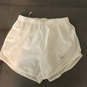 white modern tempo nike shorts
