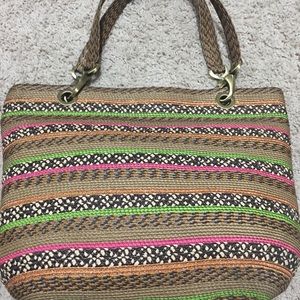 Eric Javits Clip II Raffia Designer Handbag