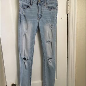 High-rise distressed jeggings from American Eagle