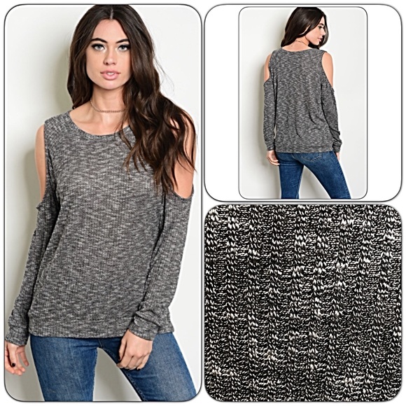 Flattering Sexy Stretchy Cold Shoulder Top M Sold - Picture 2 of 5
