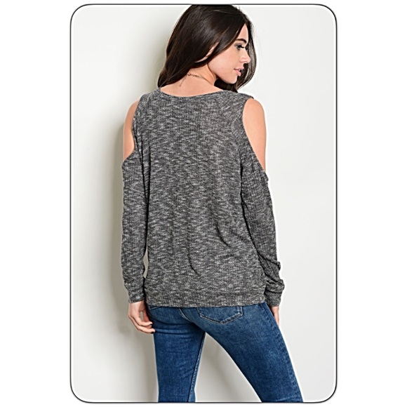 Flattering Sexy Stretchy Cold Shoulder Top M Sold - Picture 5 of 5