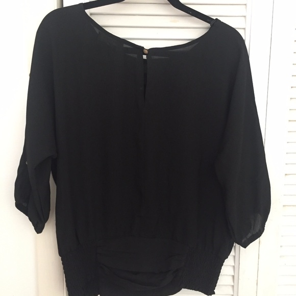 Black Chiffon top - Picture 2 of 2
