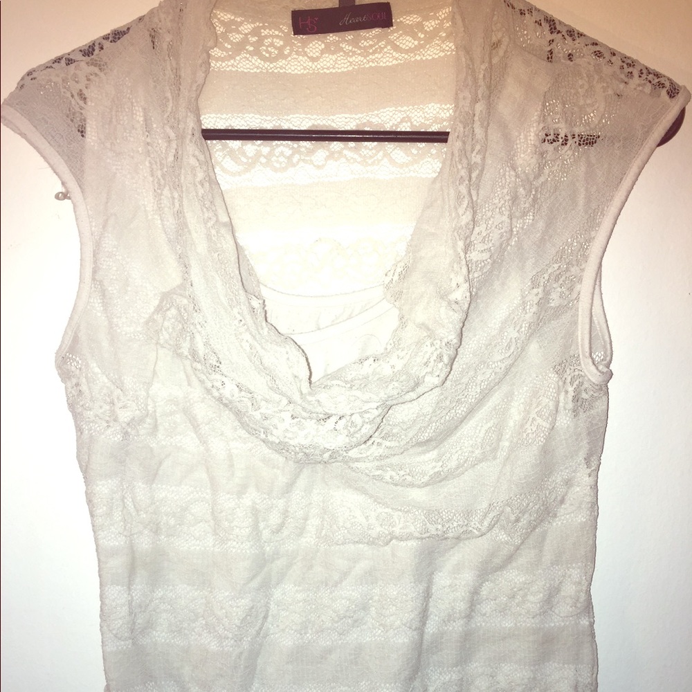 White dressy sleeveless top