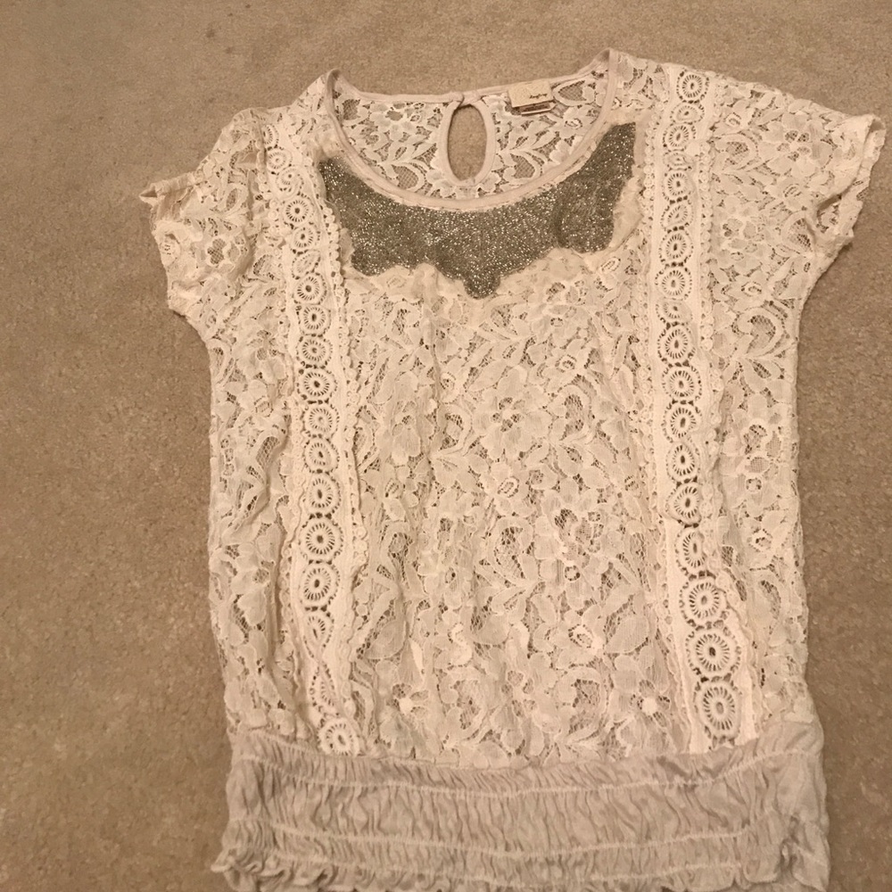Daytrip cream lace top