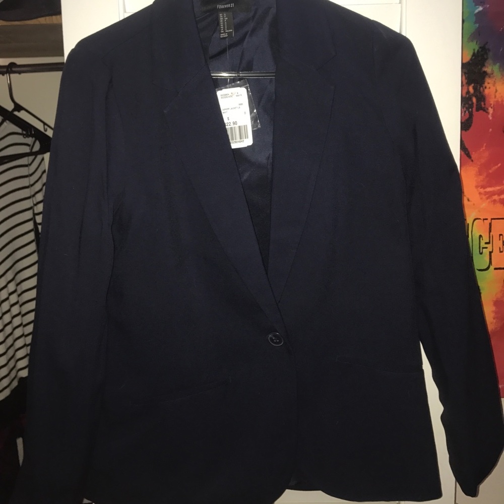 Brand new forever 21 navy career jacket