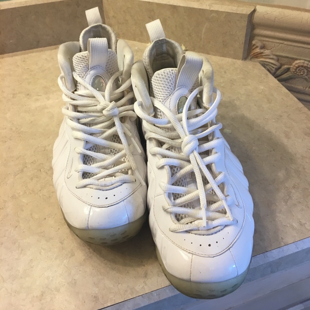 Nike Air Foamposite white outs all white