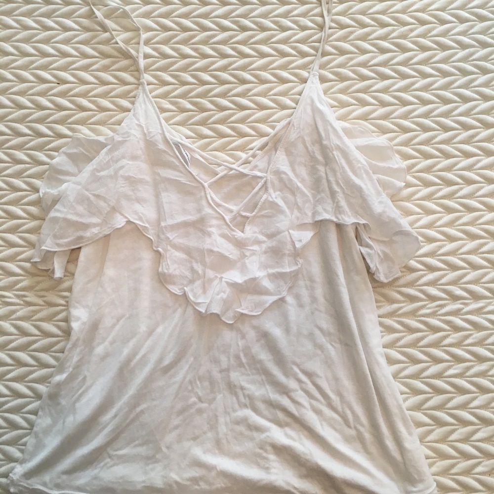 Zara ruffle tank top