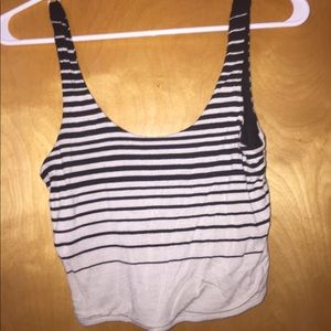 Urban Outfitters crossed-back, stripped crop top