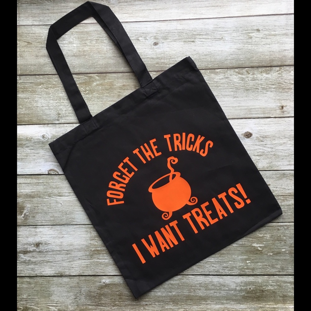 Trick or treat - Halloween- canvas - tote - bag