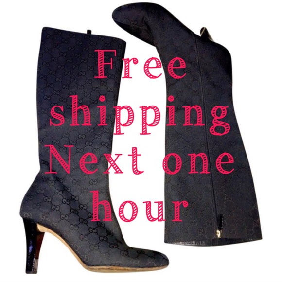 Gucci Shoes - 💯Tonight!!!Gucci Canvas Signature Monogram  Boot