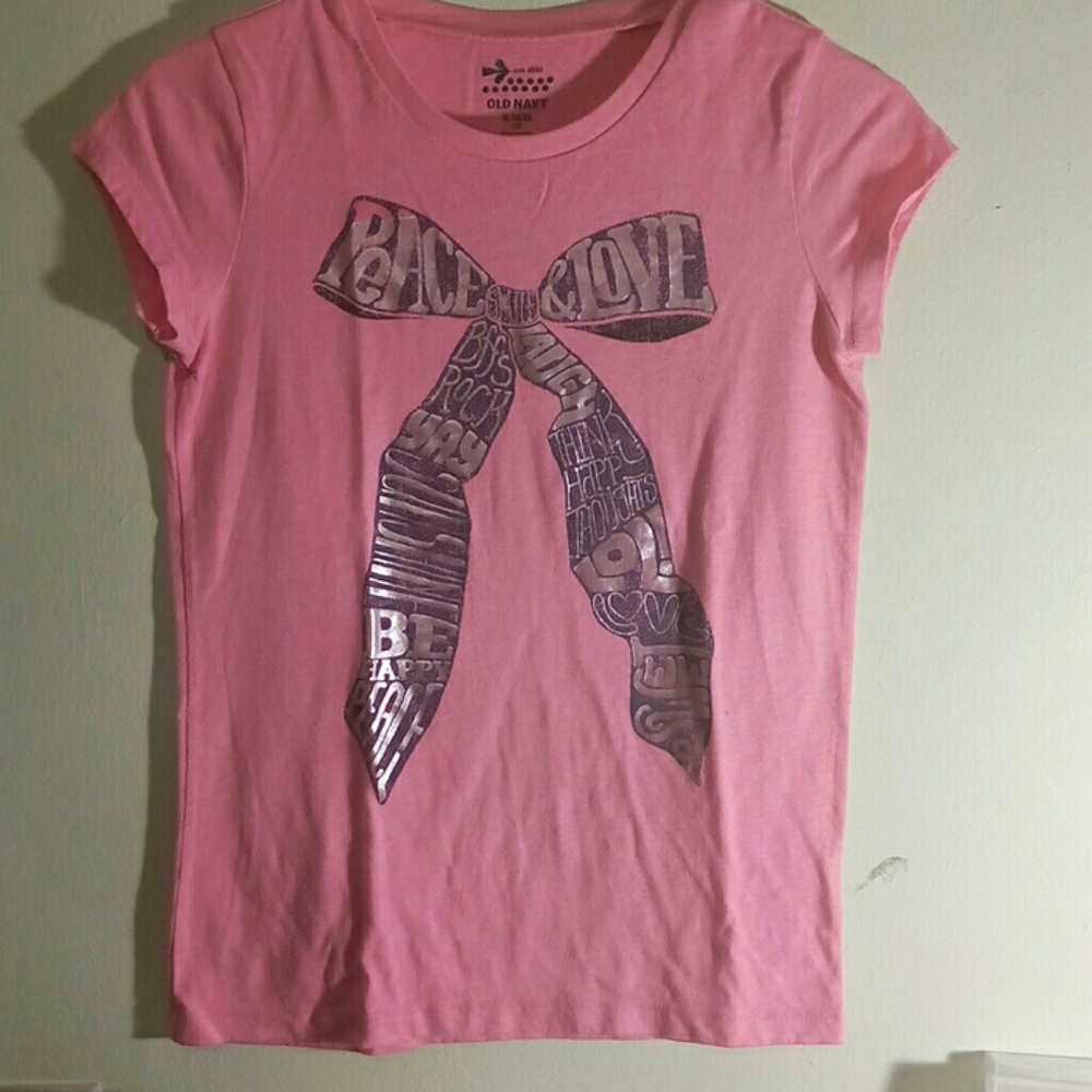 Silver foil pink t-shirt