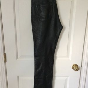 GAP Leather Black Pants
