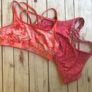 Mossimo & Champion sports bras with strappy backs