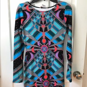 brand new mara hoffman fitted patterned dress