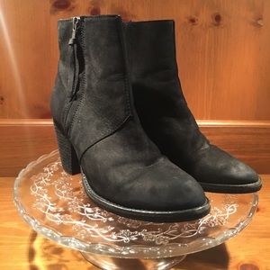 Steven by Steve Madden black suede ankle booties