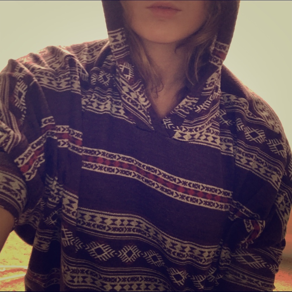 Tribal shorted hoodie