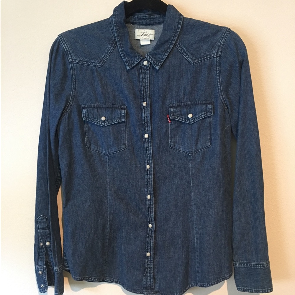 Levi's Pearl Snap Denim Shirt - sz Med