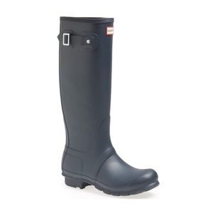 Hunter Black Tall Rainboots