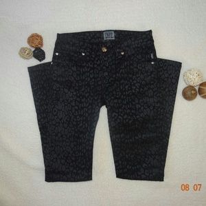 Tripp NYC Black Leopard Skinny Pants
