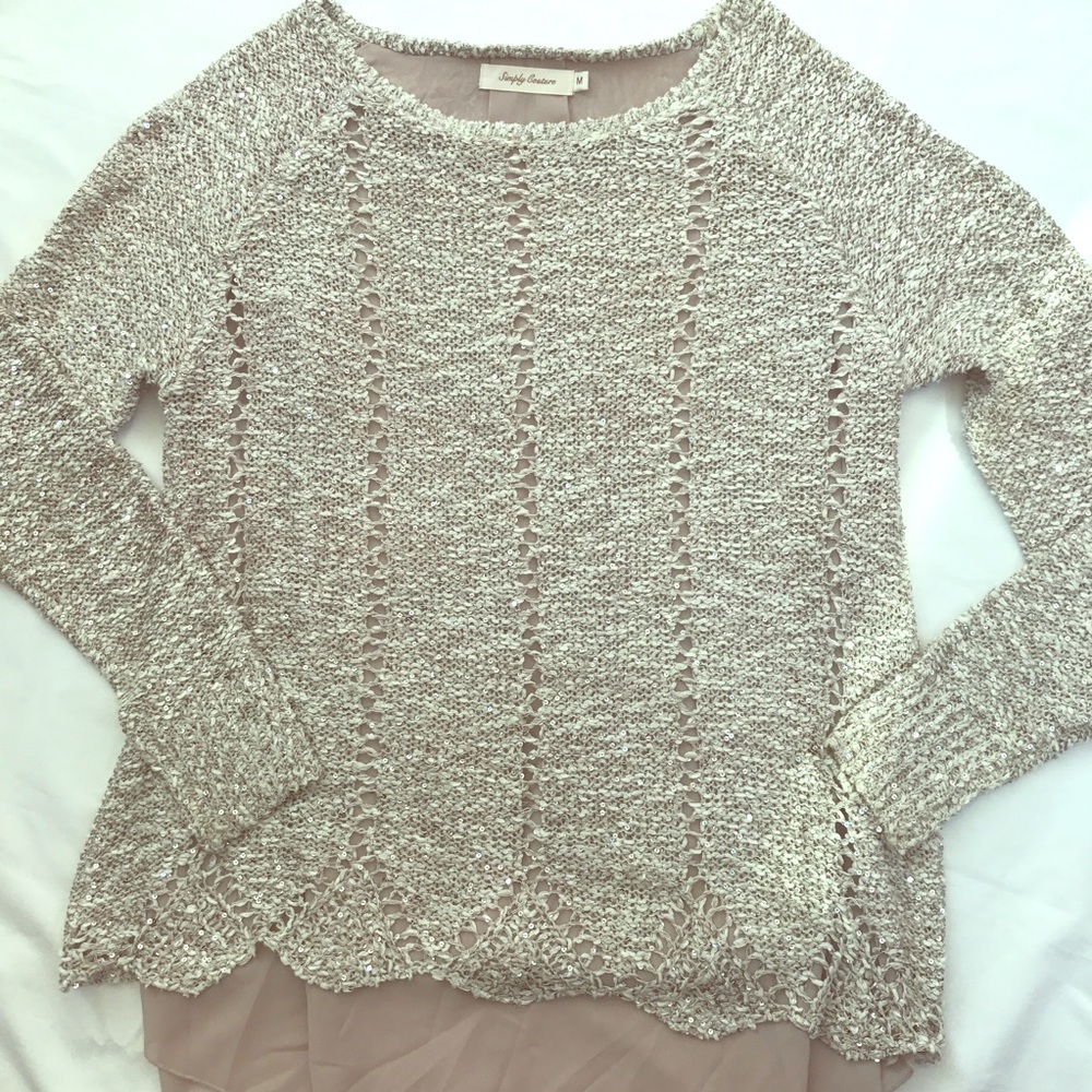 Simply Couture Medium beige/ taupe Sweater