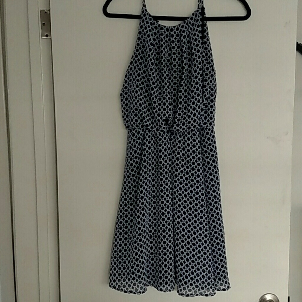 Blue pattern dress